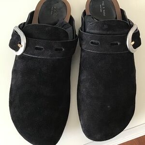 COPY - Rag & bone Black Suede Mules - Sz 9